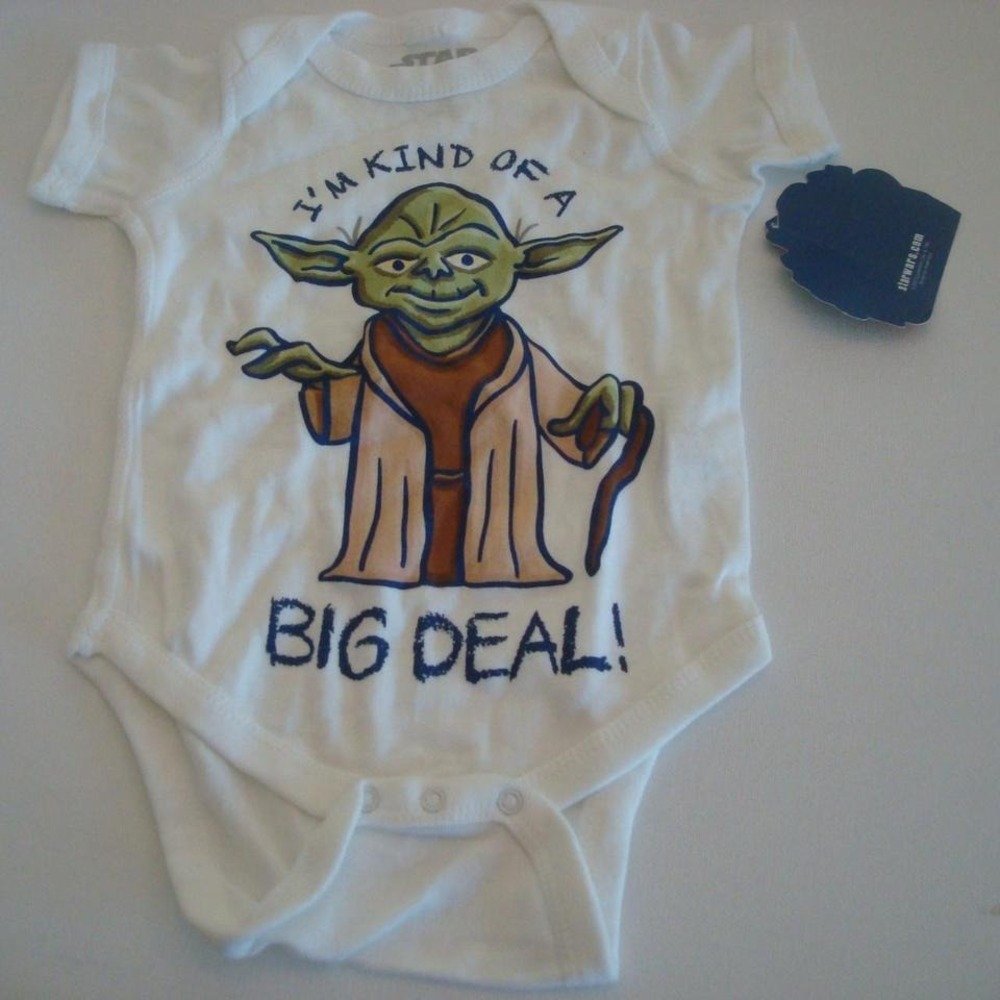 YODA STAR WARS 6-12M SHIRT ONESIE VINTAGE‎ 2011
